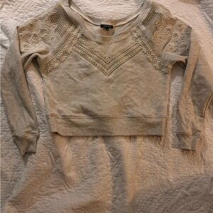 Love Sam Cream and lace sweatshirt